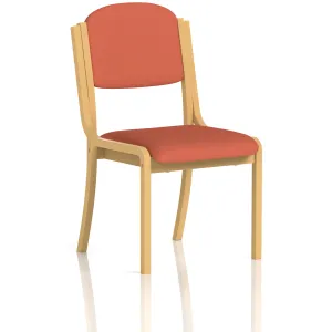 Madrid Beech Wooden Frame Padded Fabric Visitor Chair