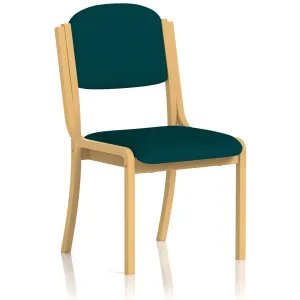 Madrid Beech Wooden Frame Padded Fabric Visitor Chair