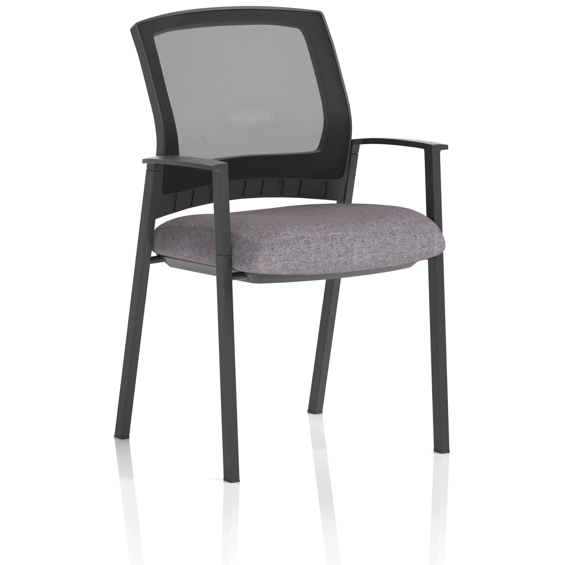 Metro Medium Mesh Back Stacking Visitor Chair with Arms