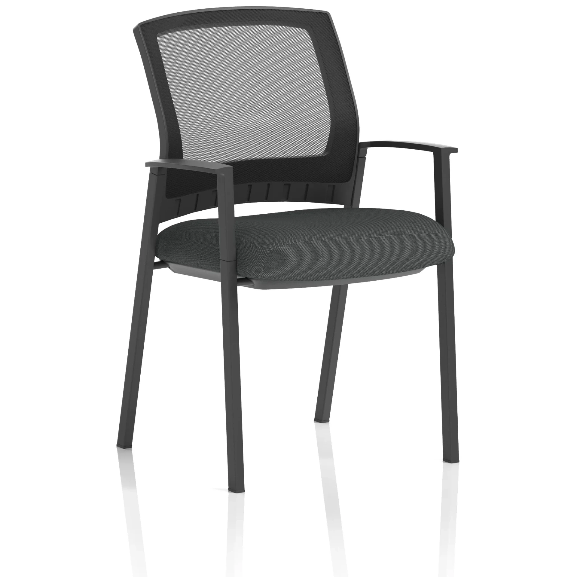 Metro Medium Mesh Back Stacking Visitor Chair with Arms