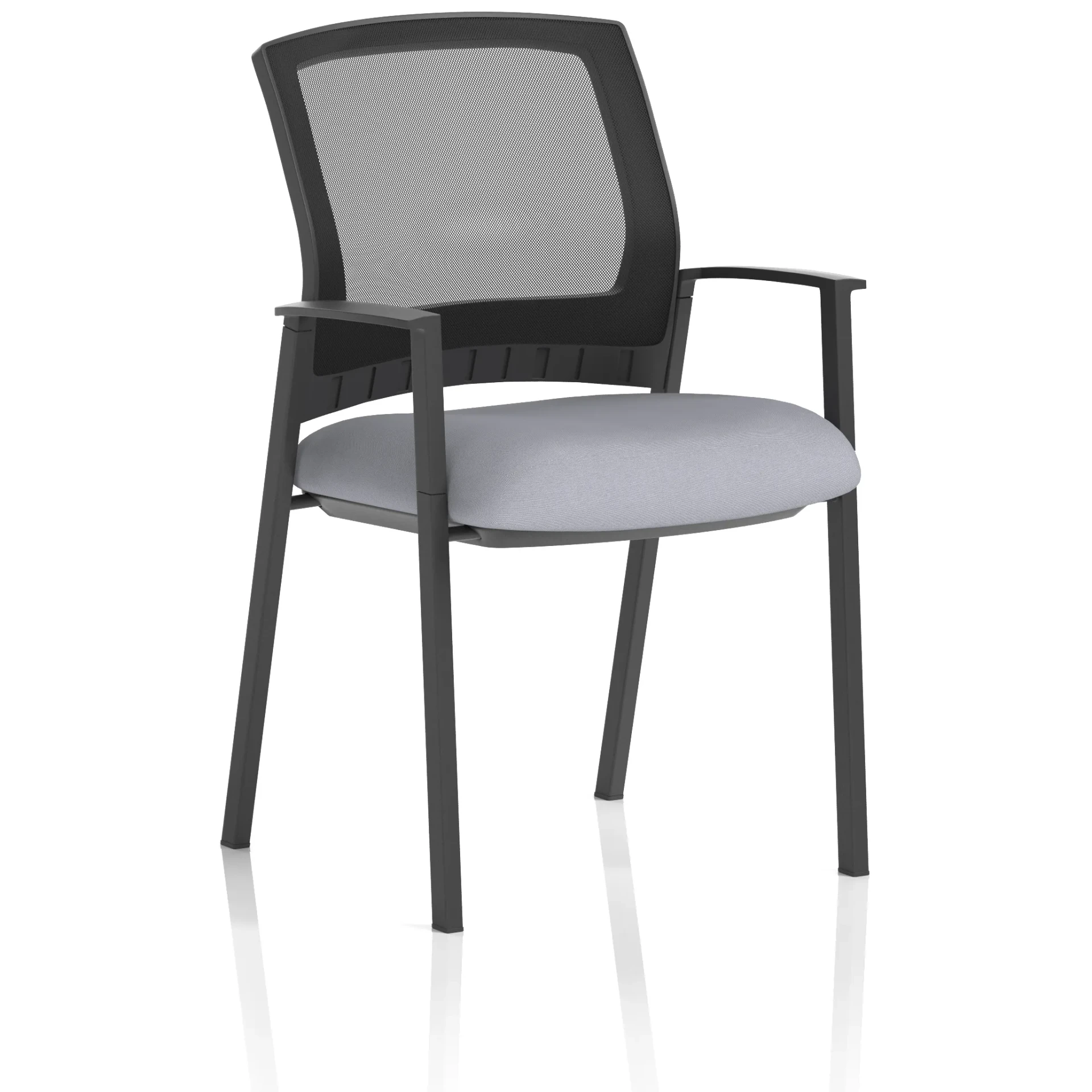 Metro Medium Mesh Back Stacking Visitor Chair with Arms