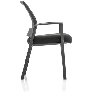 Metro Medium Mesh Back Stacking Visitor Chair with Arms