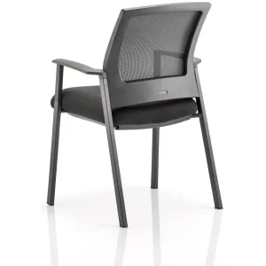 Metro Medium Mesh Back Stacking Visitor Chair with Arms