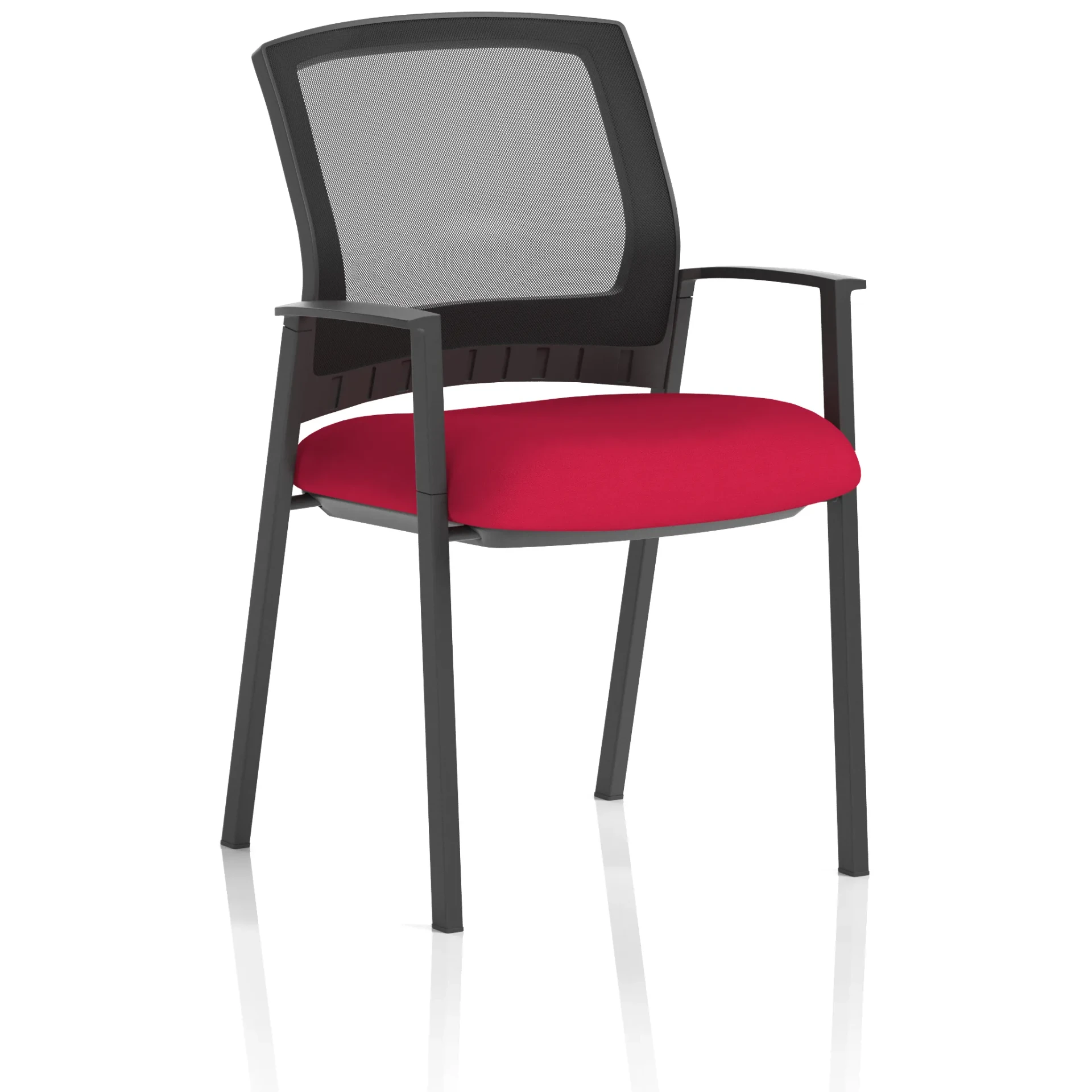 Metro Medium Mesh Back Stacking Visitor Chair with Arms