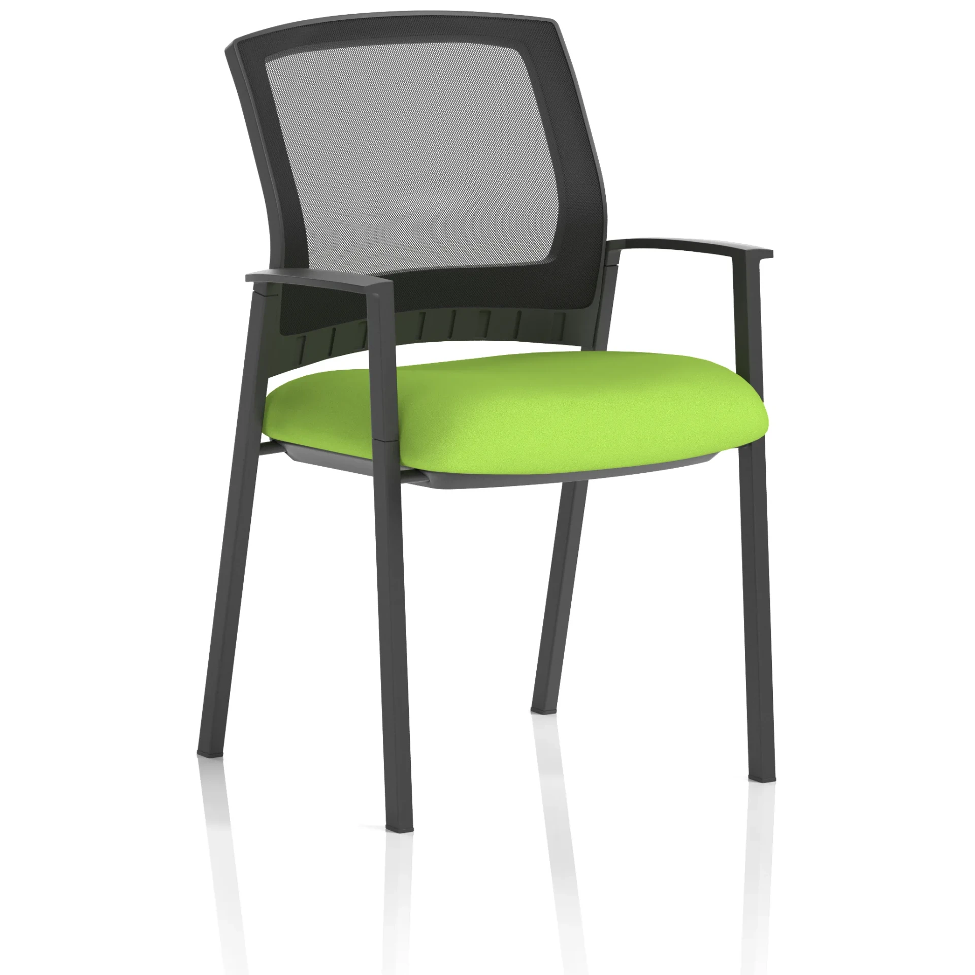 Metro Medium Mesh Back Stacking Visitor Chair with Arms
