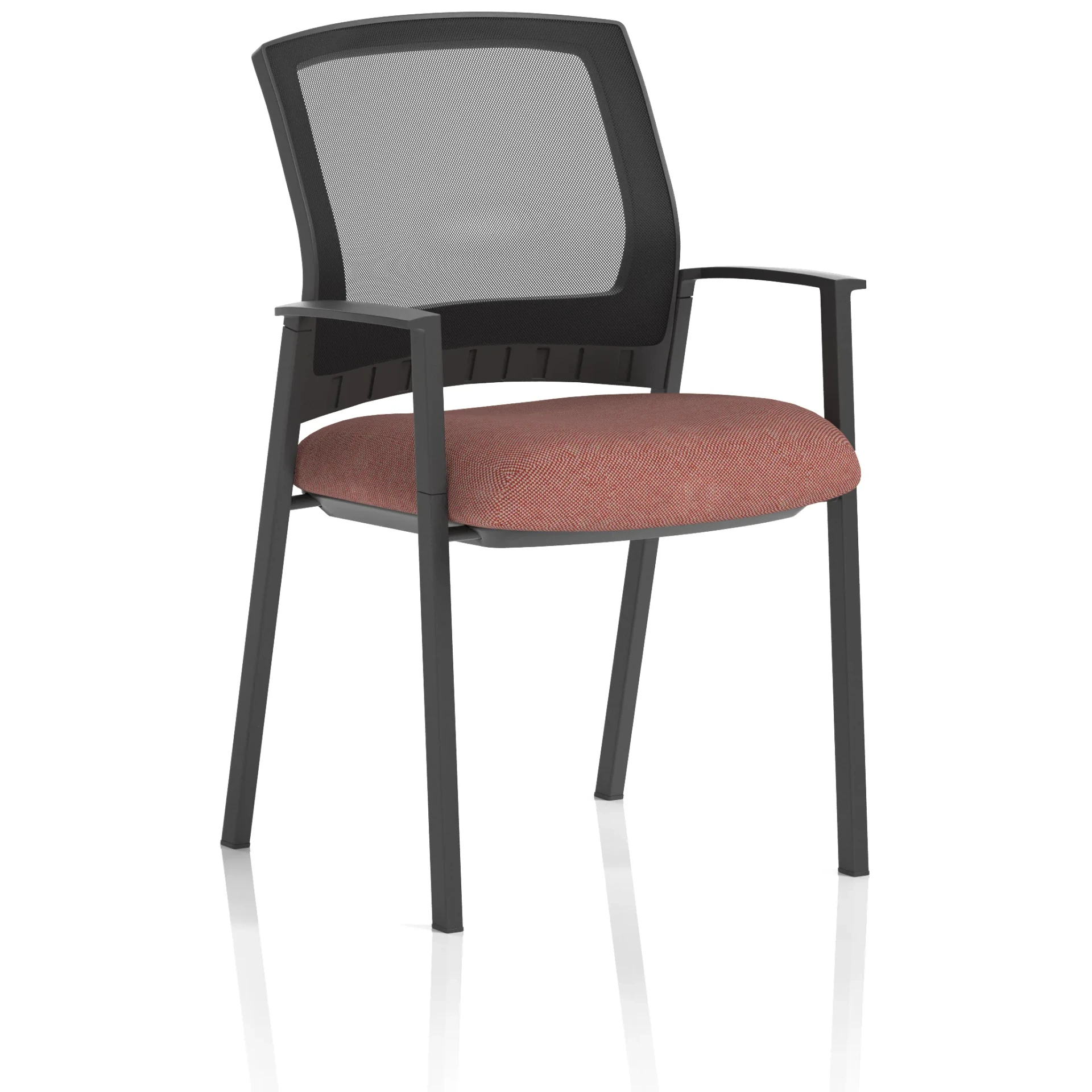 Metro Medium Mesh Back Stacking Visitor Chair with Arms