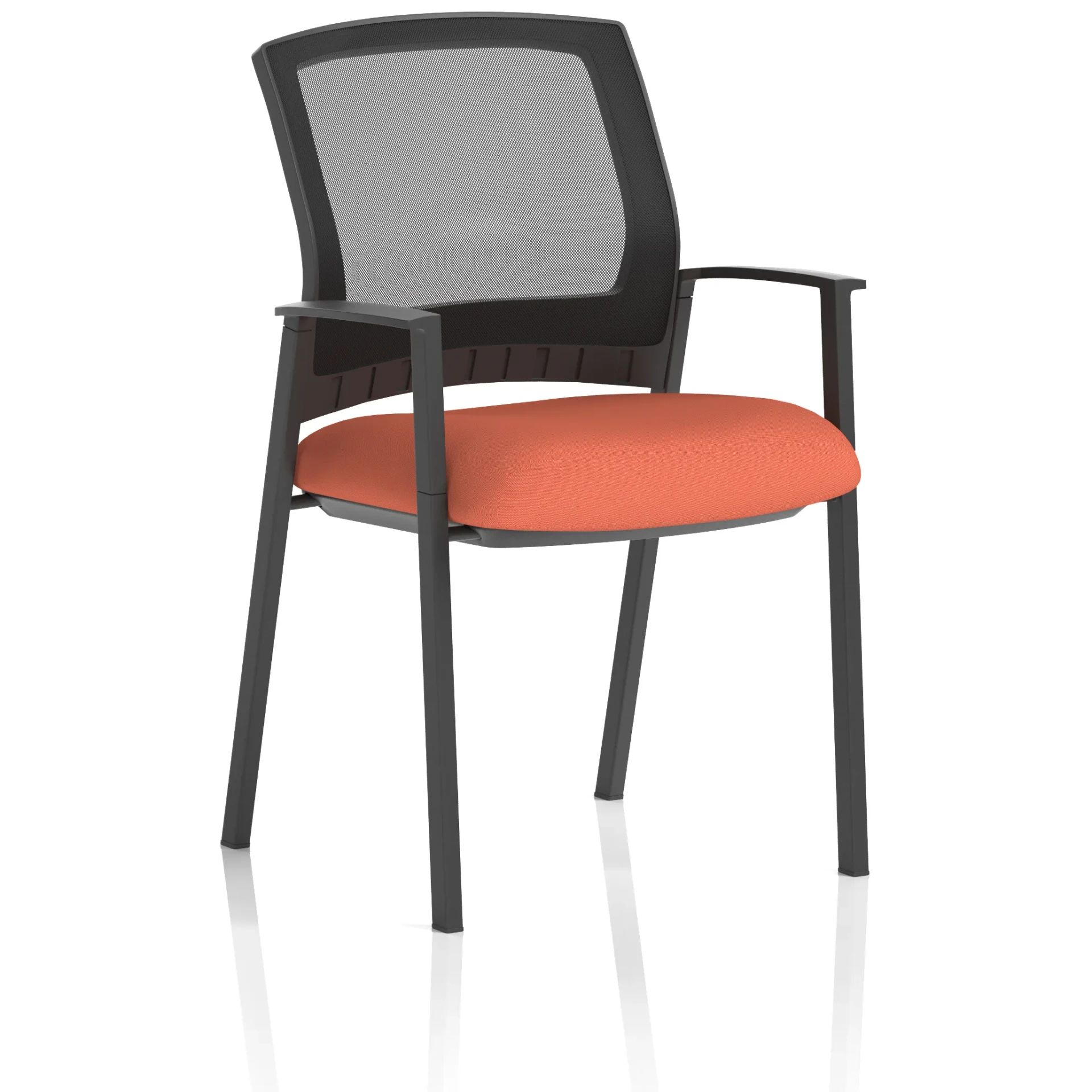 Metro Medium Mesh Back Stacking Visitor Chair with Arms