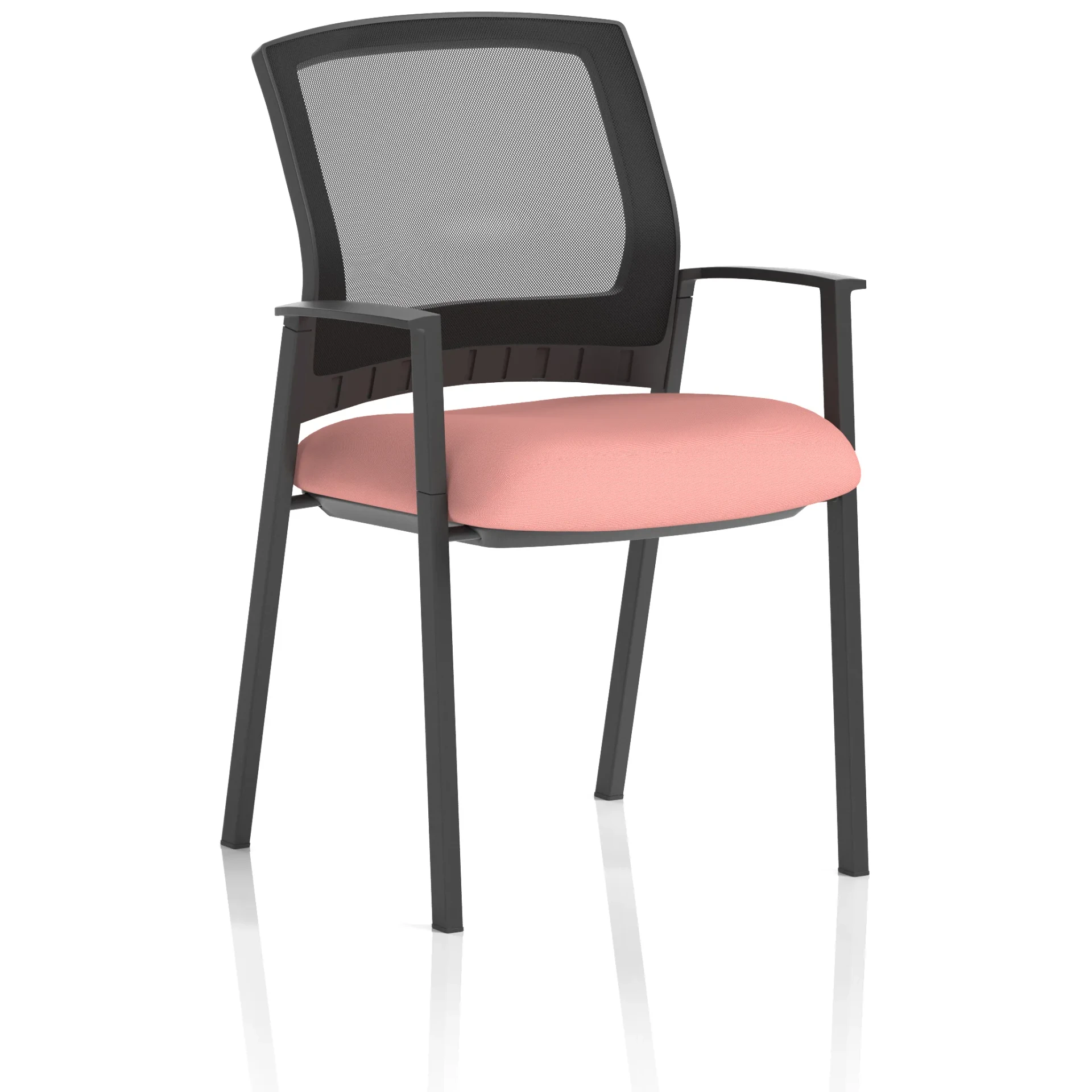 Metro Medium Mesh Back Stacking Visitor Chair with Arms