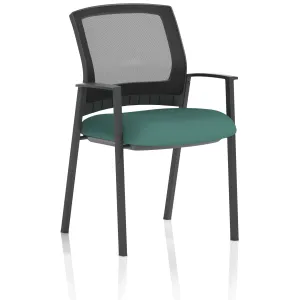 Metro Medium Mesh Back Stacking Visitor Chair with Arms