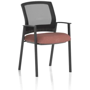 Metro Medium Mesh Back Stacking Visitor Chair with Arms