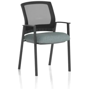 Metro Medium Mesh Back Stacking Visitor Chair with Arms