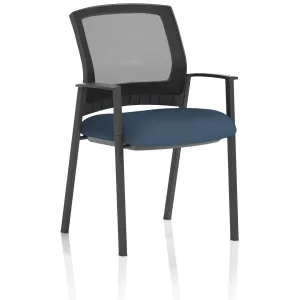 Metro Medium Mesh Back Stacking Visitor Chair with Arms