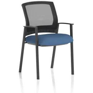 Metro Medium Mesh Back Stacking Visitor Chair with Arms