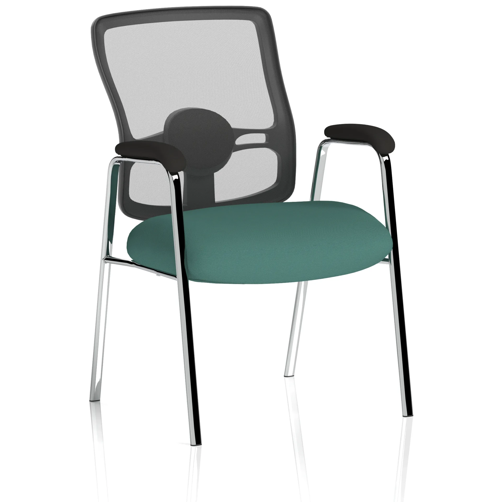 Portland Medium Mesh Back Chrome Straight Leg Visitor Chair