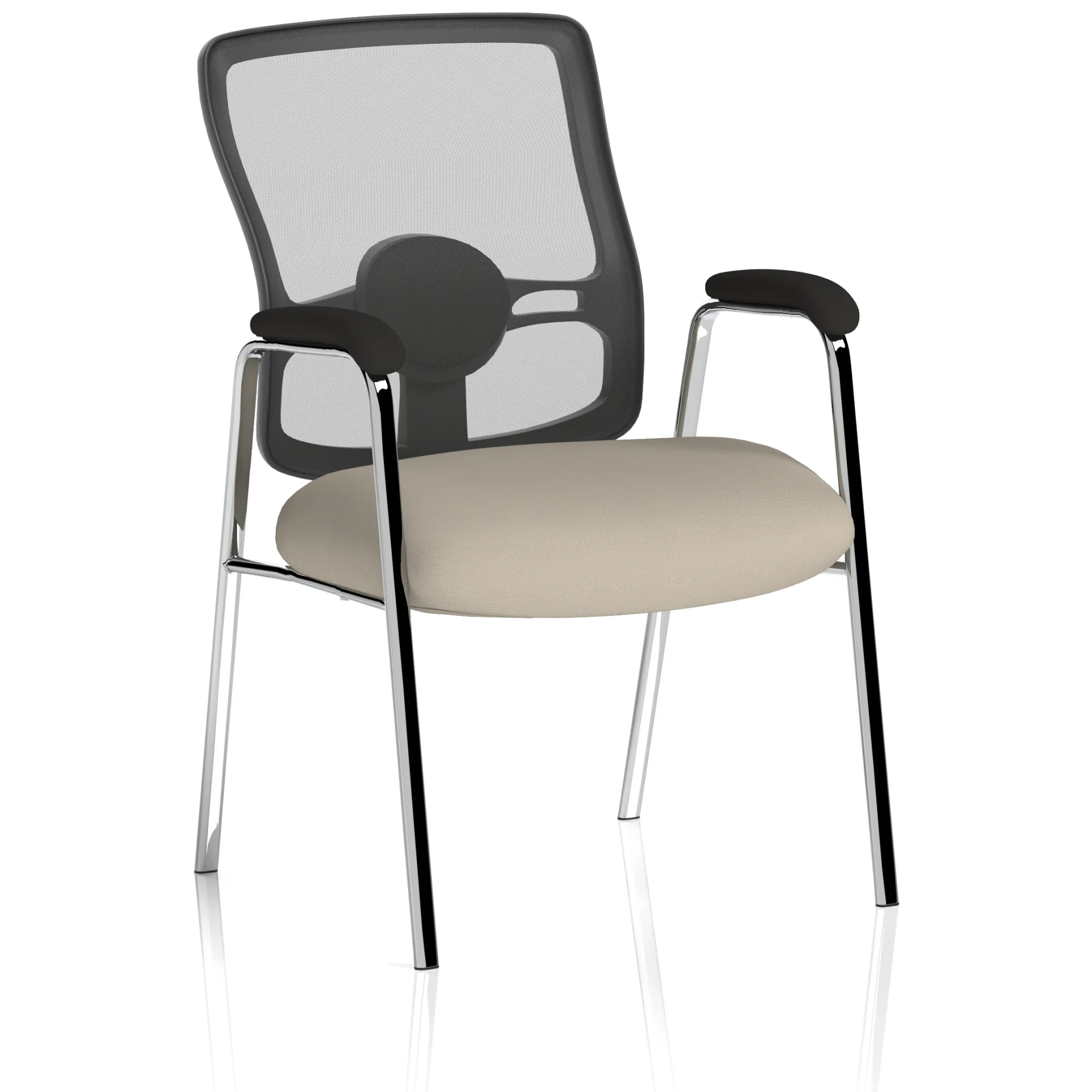 Portland Medium Mesh Back Chrome Straight Leg Visitor Chair