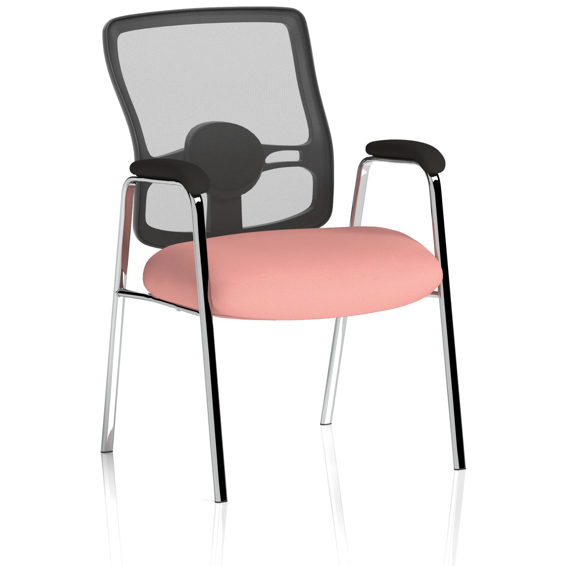 Portland Medium Mesh Back Chrome Straight Leg Visitor Chair