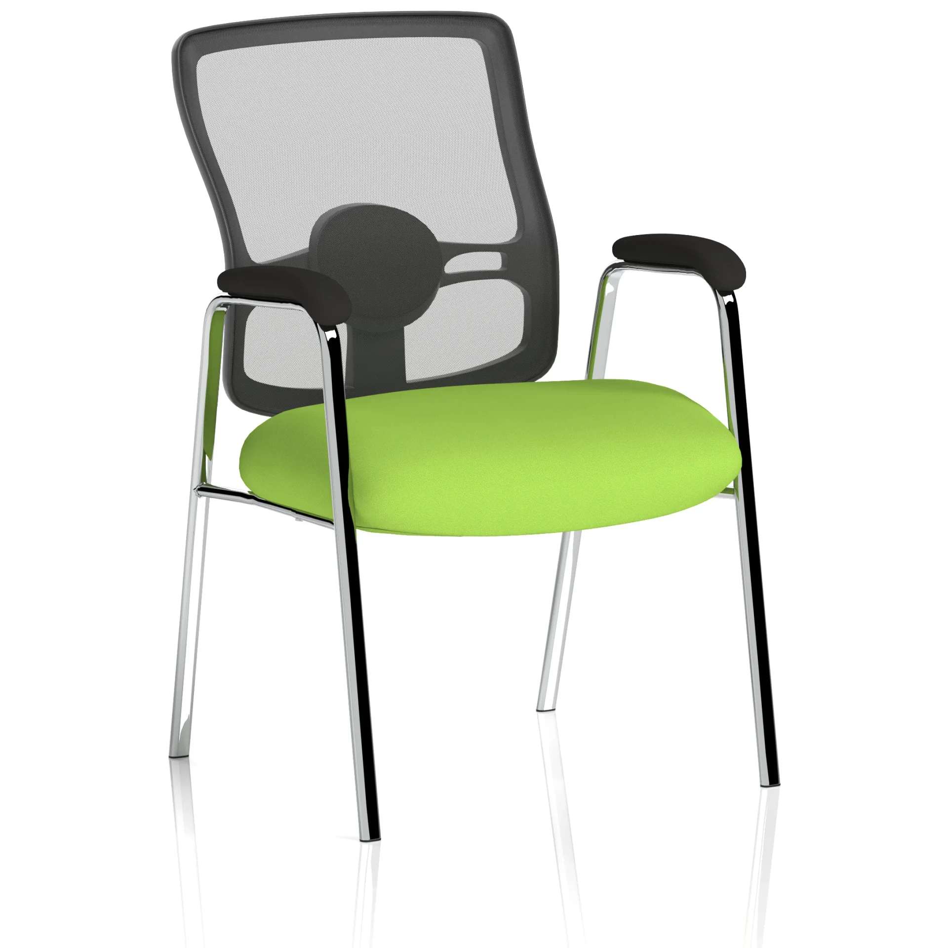 Portland Medium Mesh Back Chrome Straight Leg Visitor Chair