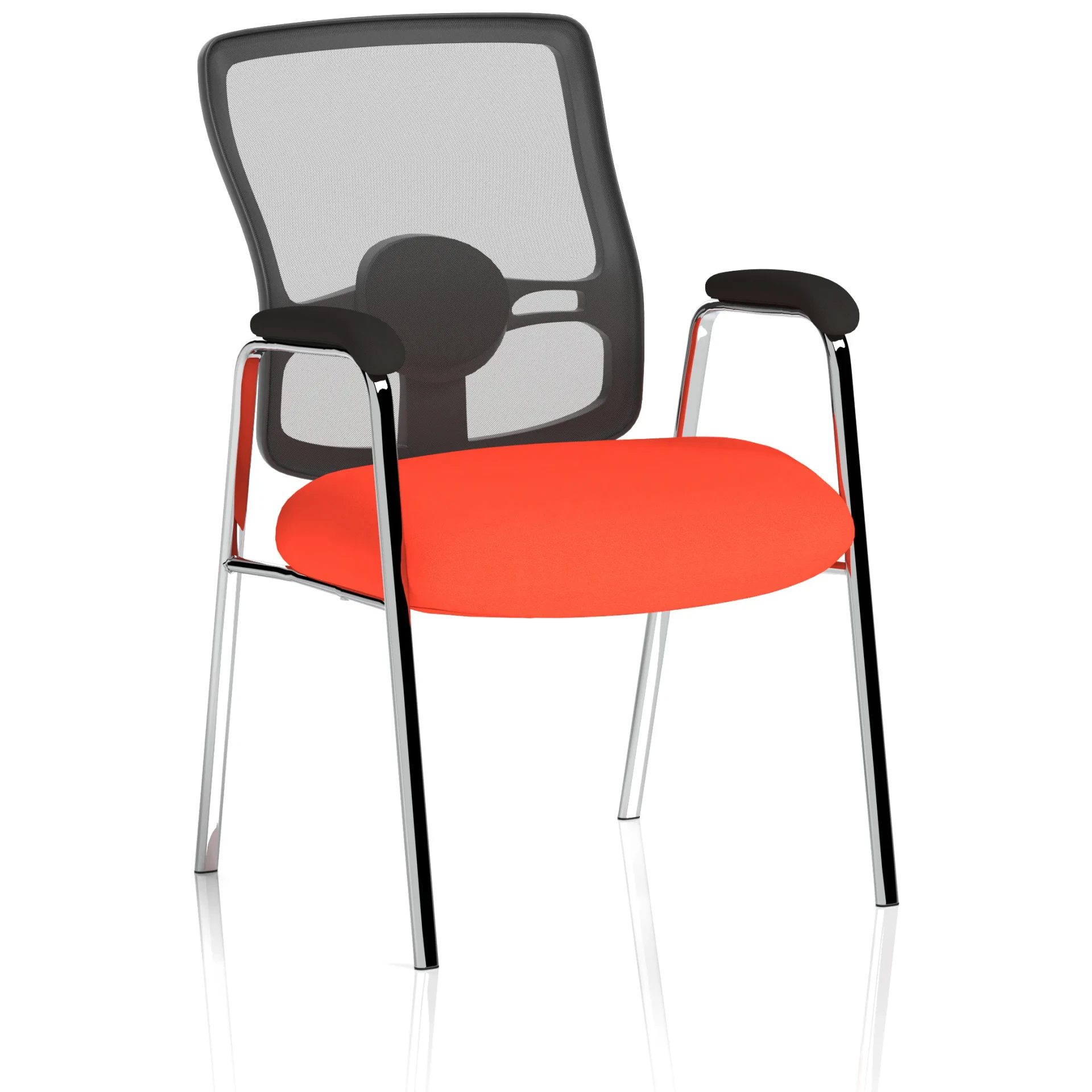 Portland Medium Mesh Back Chrome Straight Leg Visitor Chair