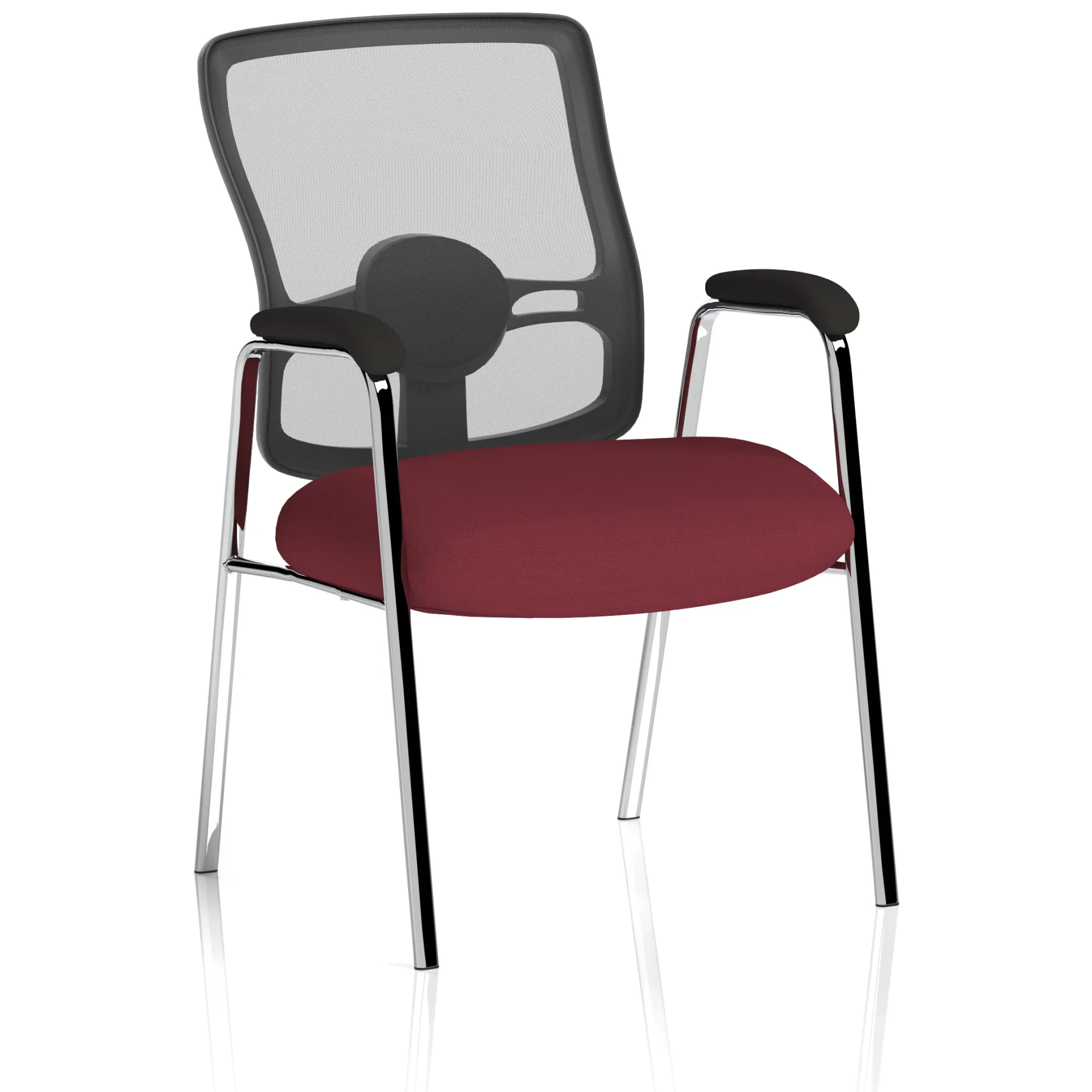 Portland Medium Mesh Back Chrome Straight Leg Visitor Chair