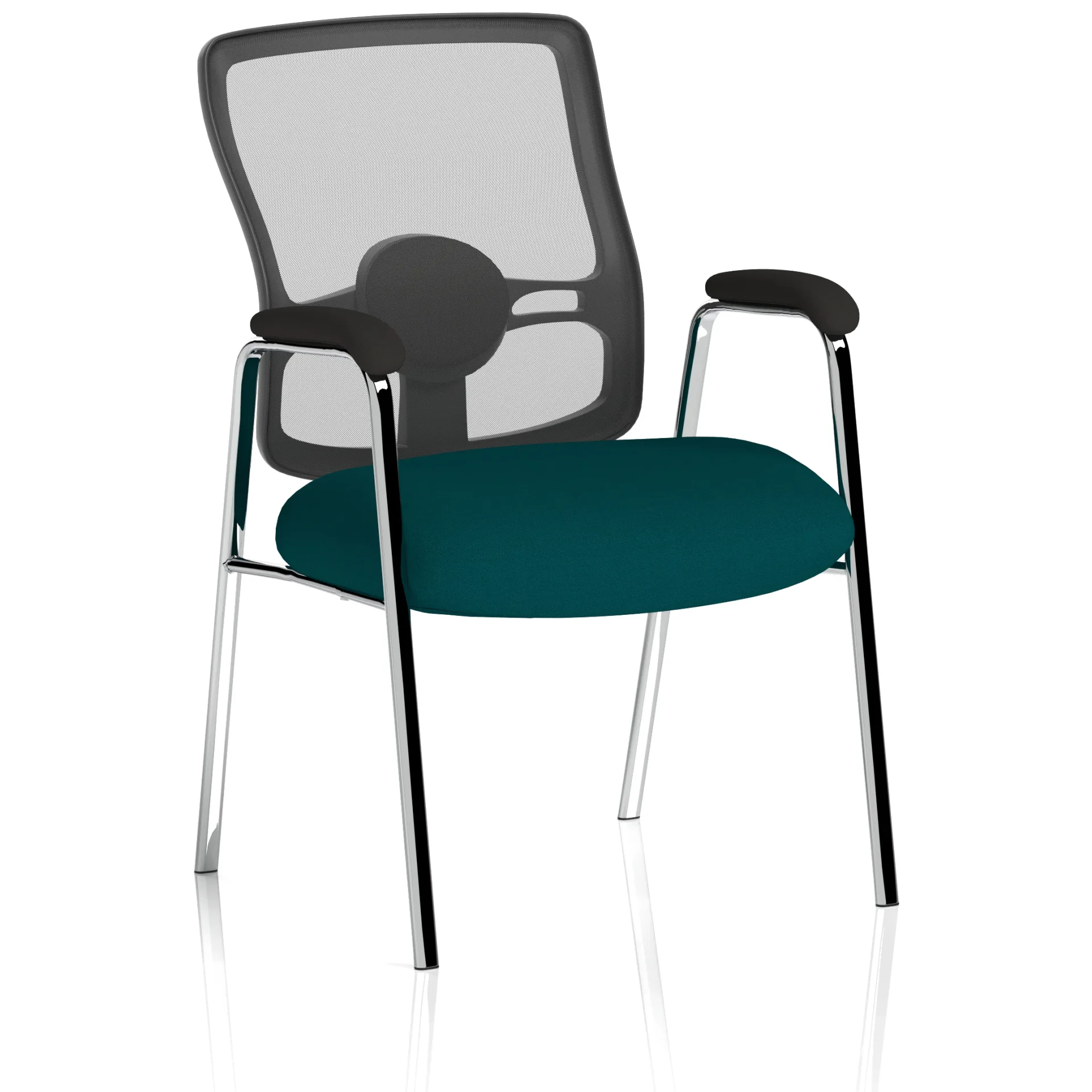 Portland Medium Mesh Back Chrome Straight Leg Visitor Chair