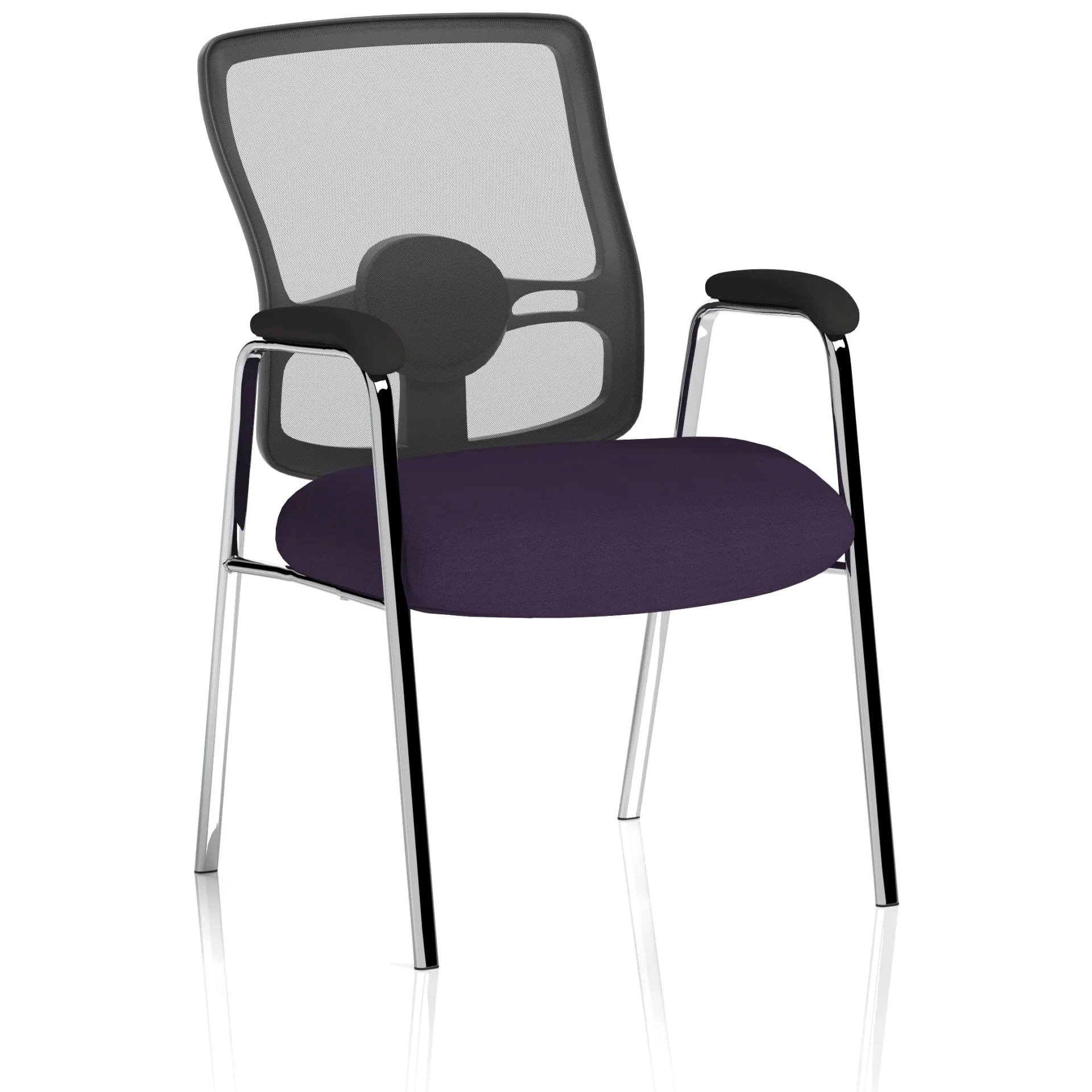 Portland Medium Mesh Back Chrome Straight Leg Visitor Chair