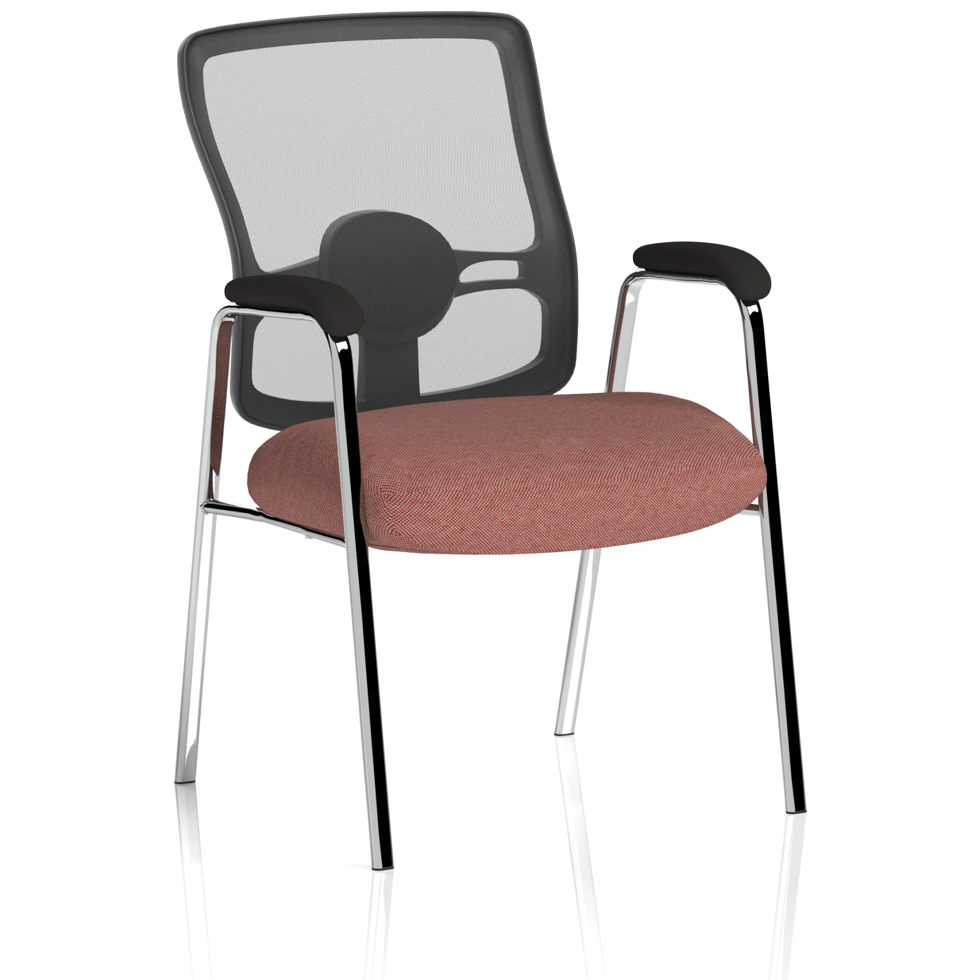 Portland Medium Mesh Back Chrome Straight Leg Visitor Chair