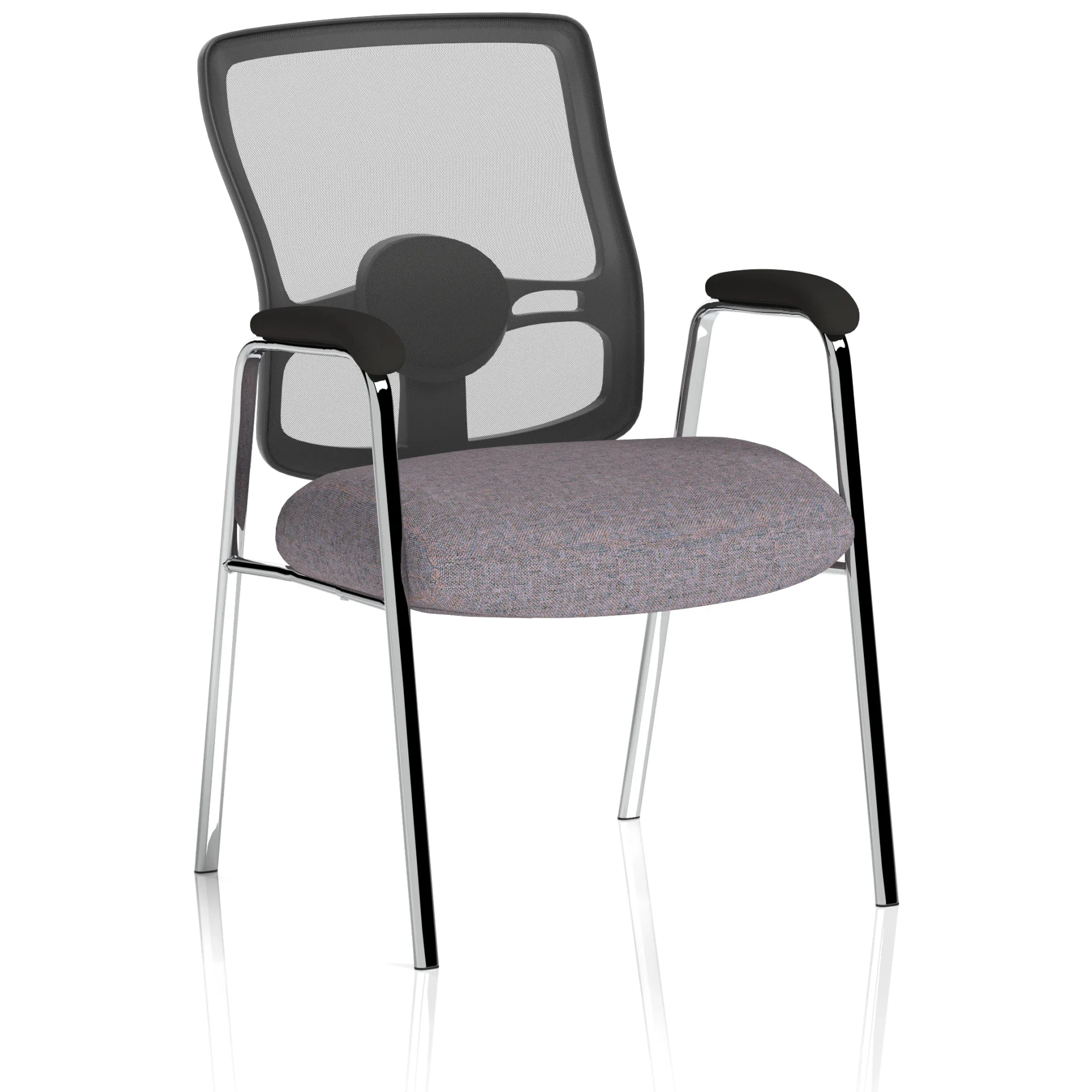Portland Medium Mesh Back Chrome Straight Leg Visitor Chair
