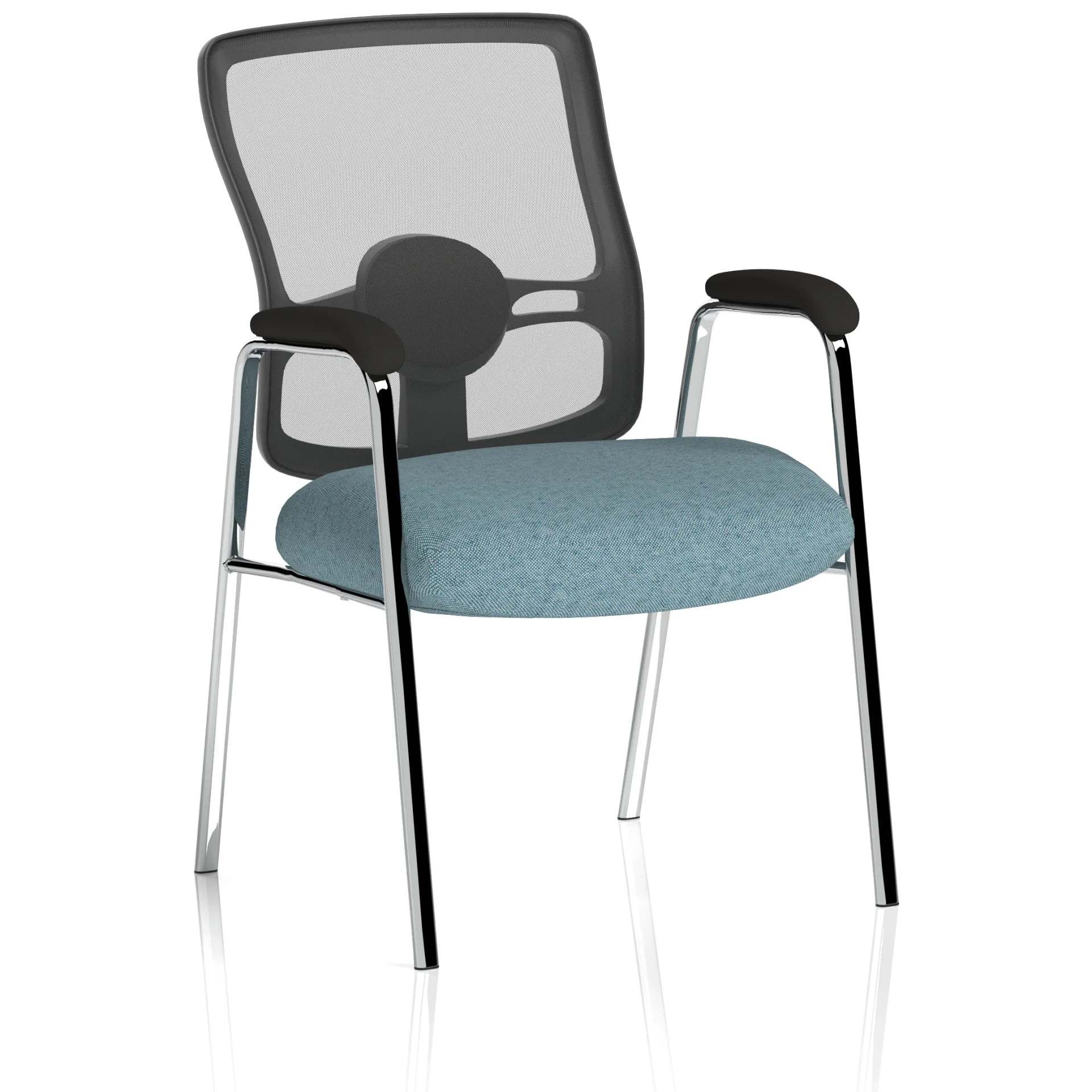 Portland Medium Mesh Back Chrome Straight Leg Visitor Chair