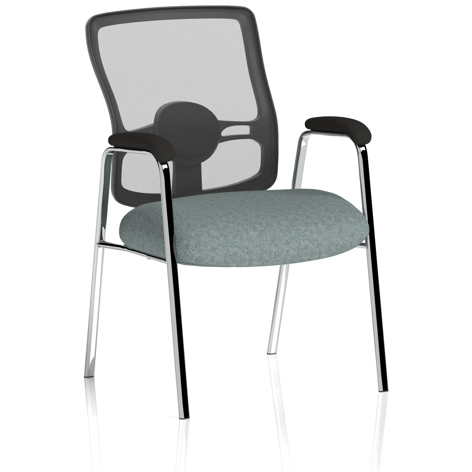 Portland Medium Mesh Back Chrome Straight Leg Visitor Chair