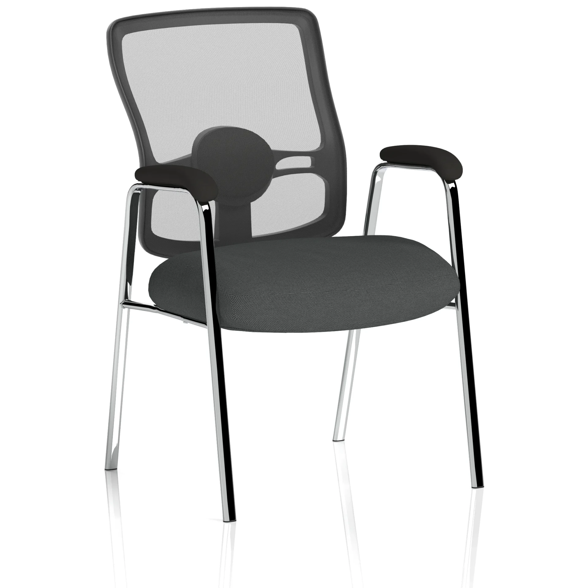Portland Medium Mesh Back Chrome Straight Leg Visitor Chair