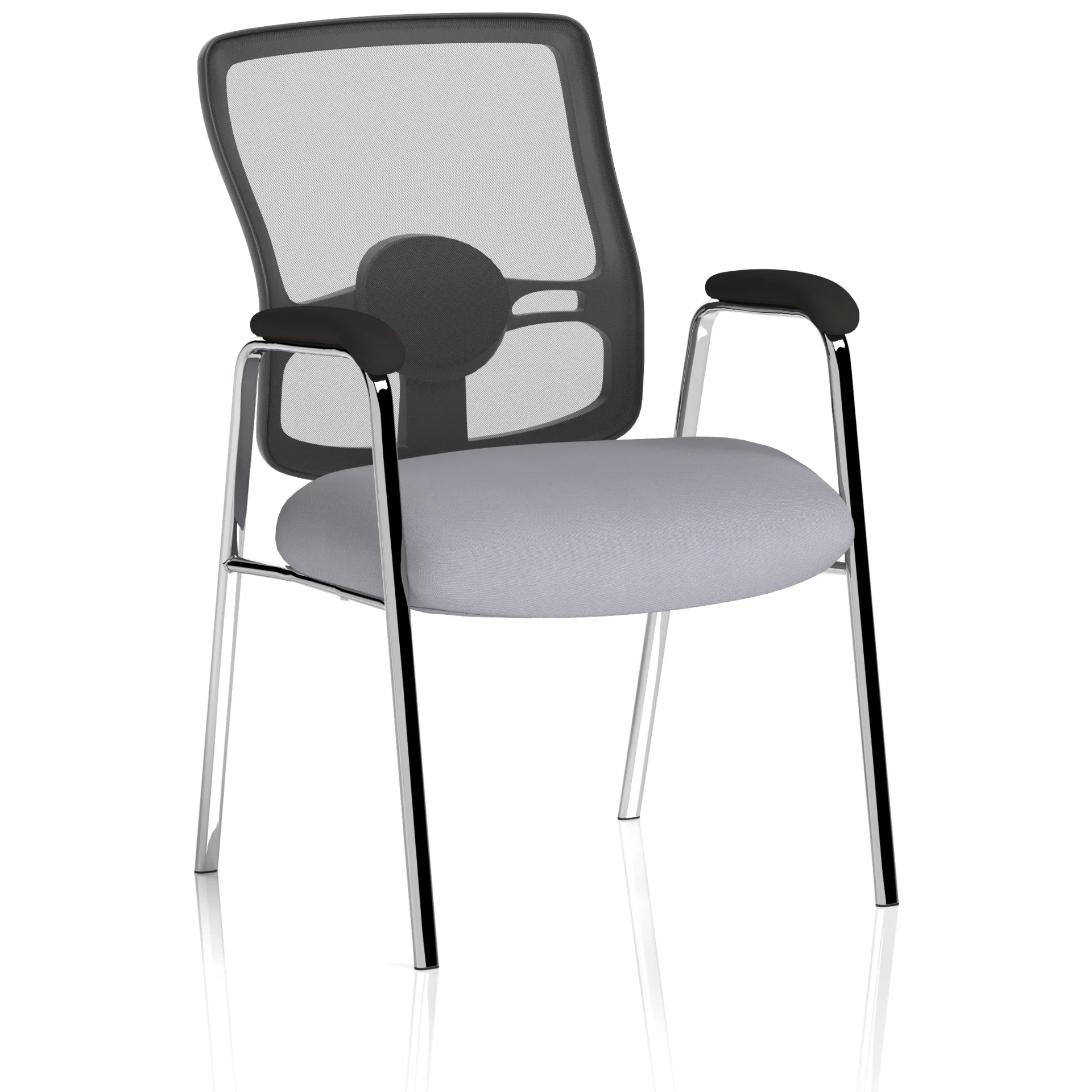 Portland Medium Mesh Back Chrome Straight Leg Visitor Chair