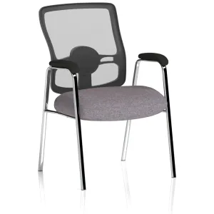 Portland Medium Mesh Back Chrome Straight Leg Visitor Chair
