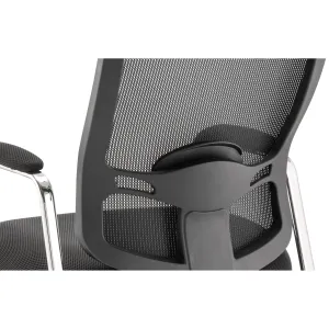 Portland Medium Mesh Back Chrome Straight Leg Visitor Chair