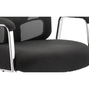 Portland Medium Mesh Back Chrome Straight Leg Visitor Chair