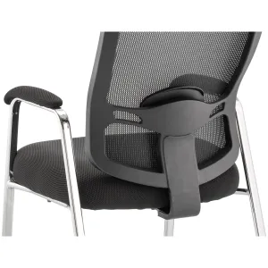 Portland Medium Mesh Back Chrome Straight Leg Visitor Chair