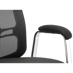 Portland Medium Mesh Back Chrome Straight Leg Visitor Chair