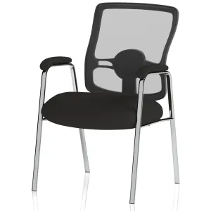 Portland Medium Mesh Back Chrome Straight Leg Visitor Chair