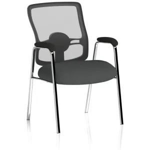 Portland Medium Mesh Back Chrome Straight Leg Visitor Chair