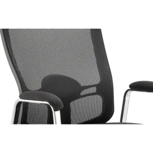 Portland Medium Mesh Back Chrome Straight Leg Visitor Chair