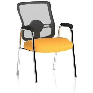 Portland Medium Mesh Back Chrome Straight Leg Visitor Chair