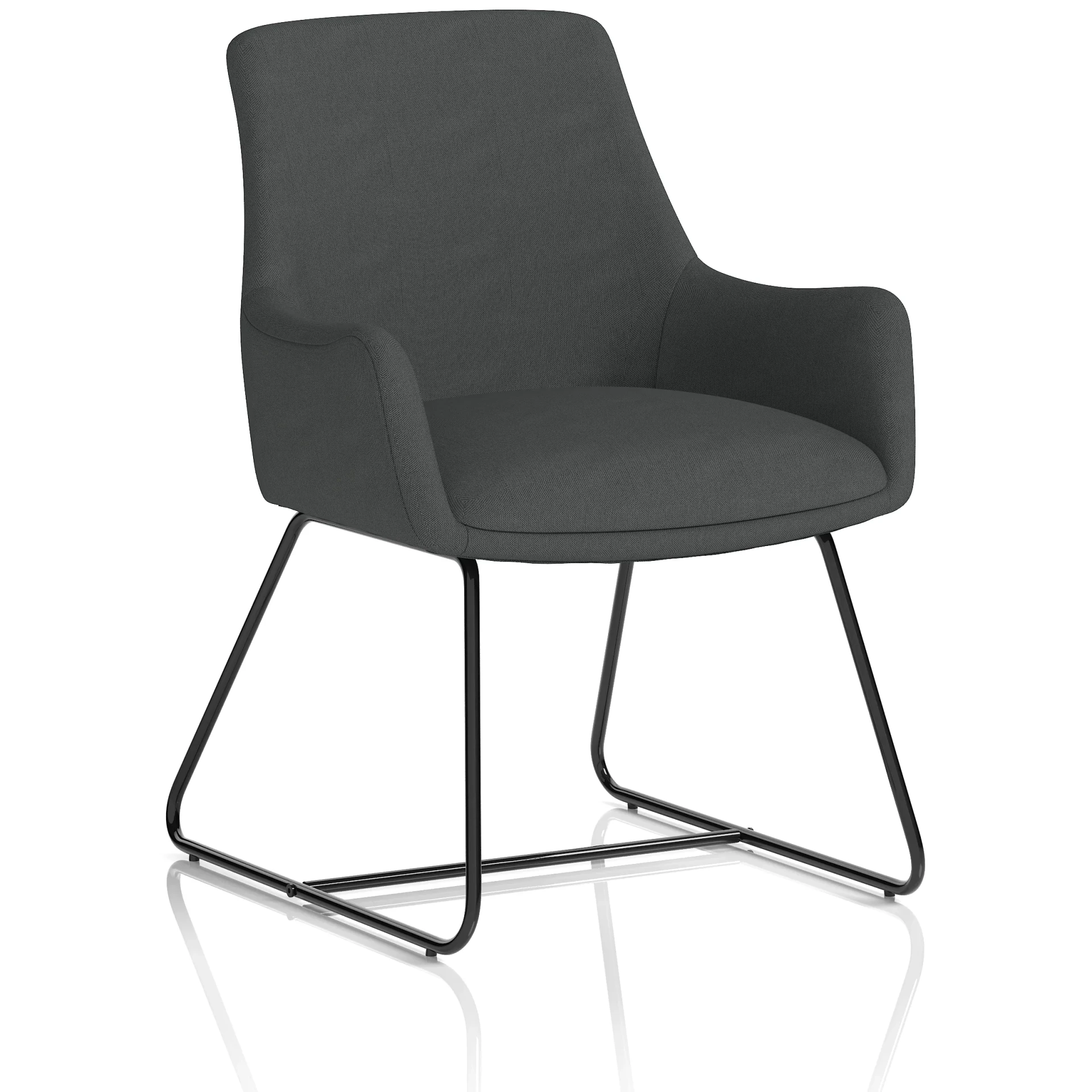 Quote Sculpted Sled Base Office Reception Chair