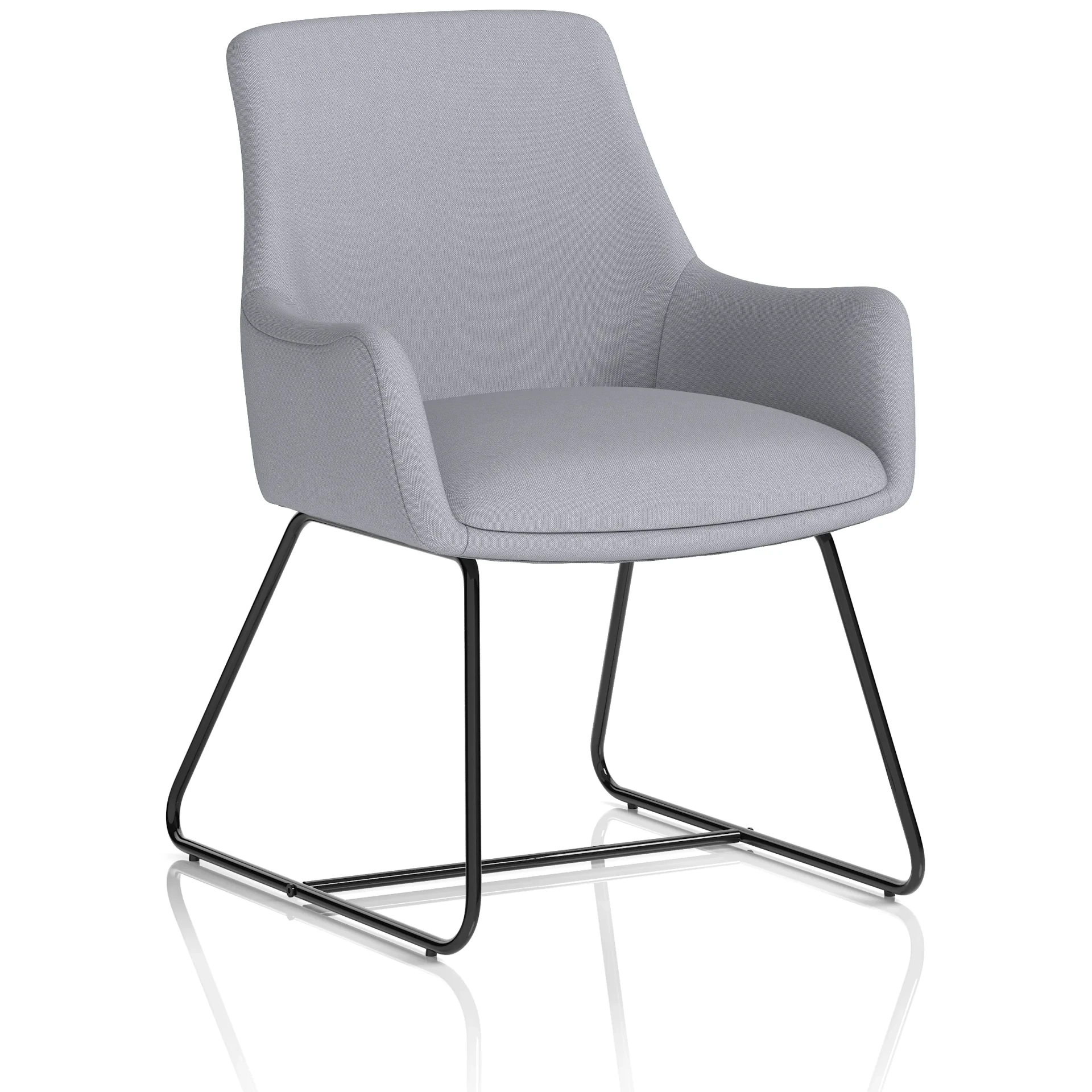 Quote Sculpted Sled Base Office Reception Chair