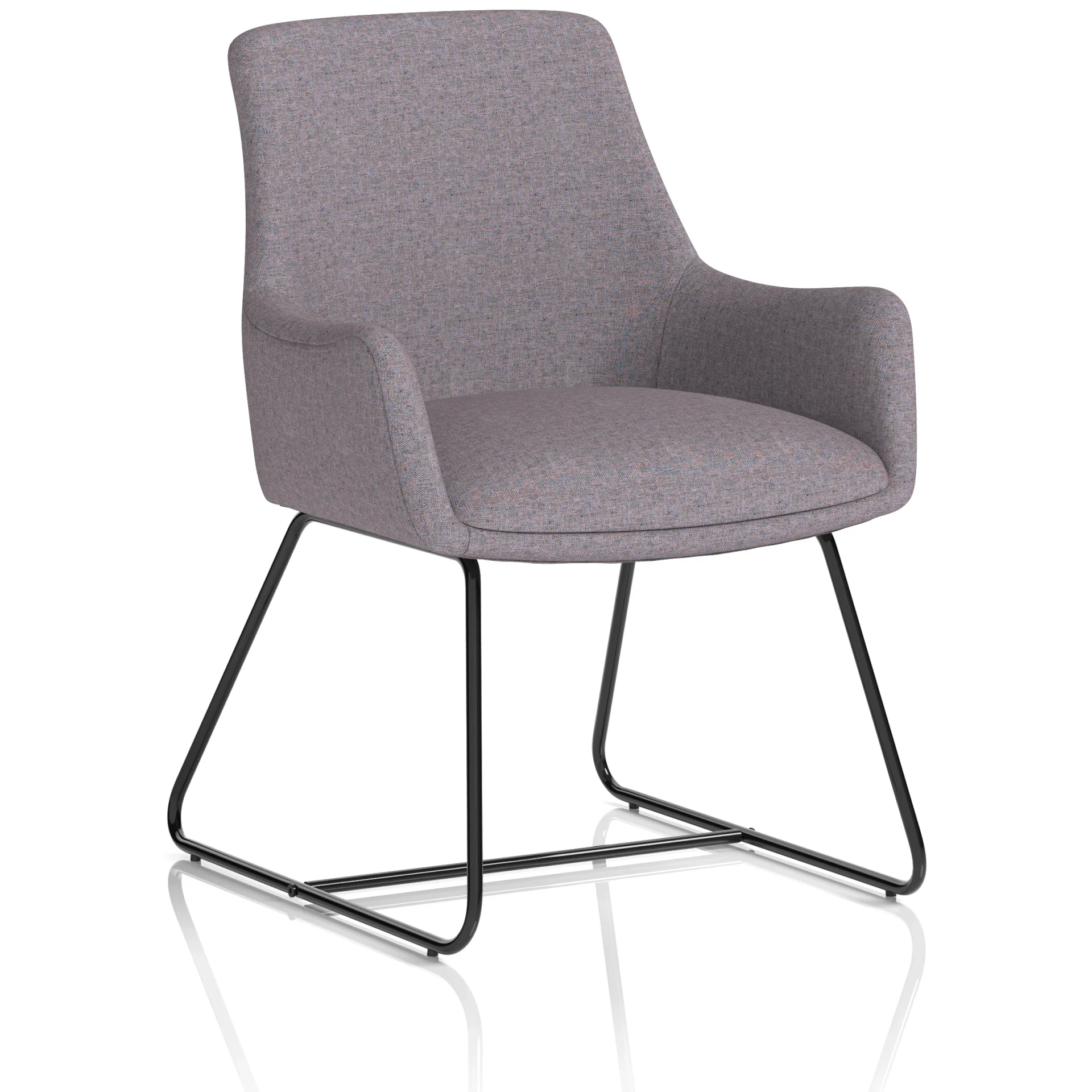 Quote Sculpted Sled Base Office Reception Chair