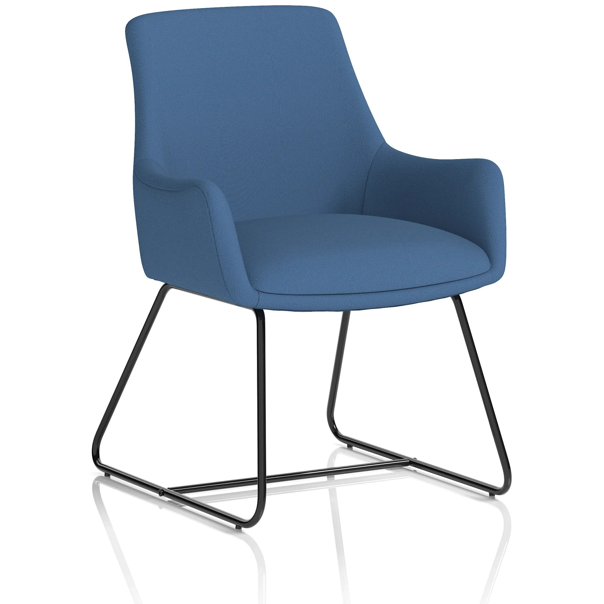Quote Sculpted Sled Base Office Reception Chair