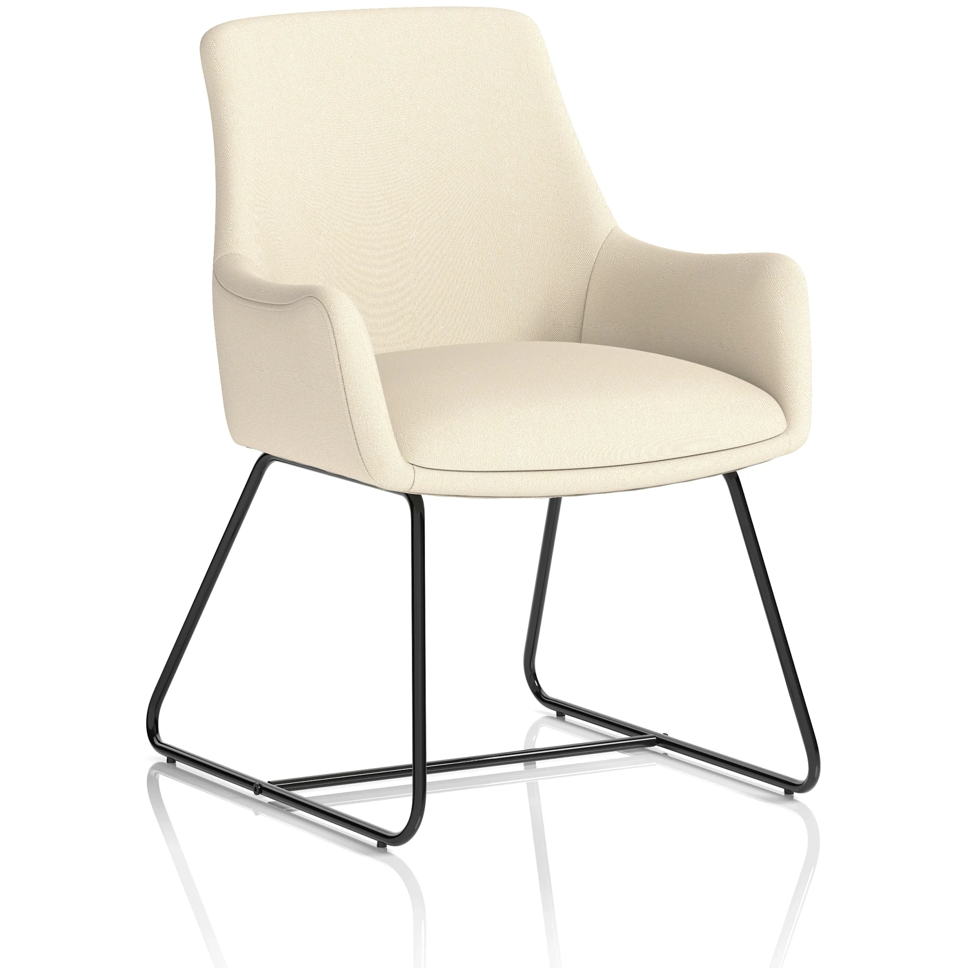 Quote Sculpted Sled Base Office Reception Chair