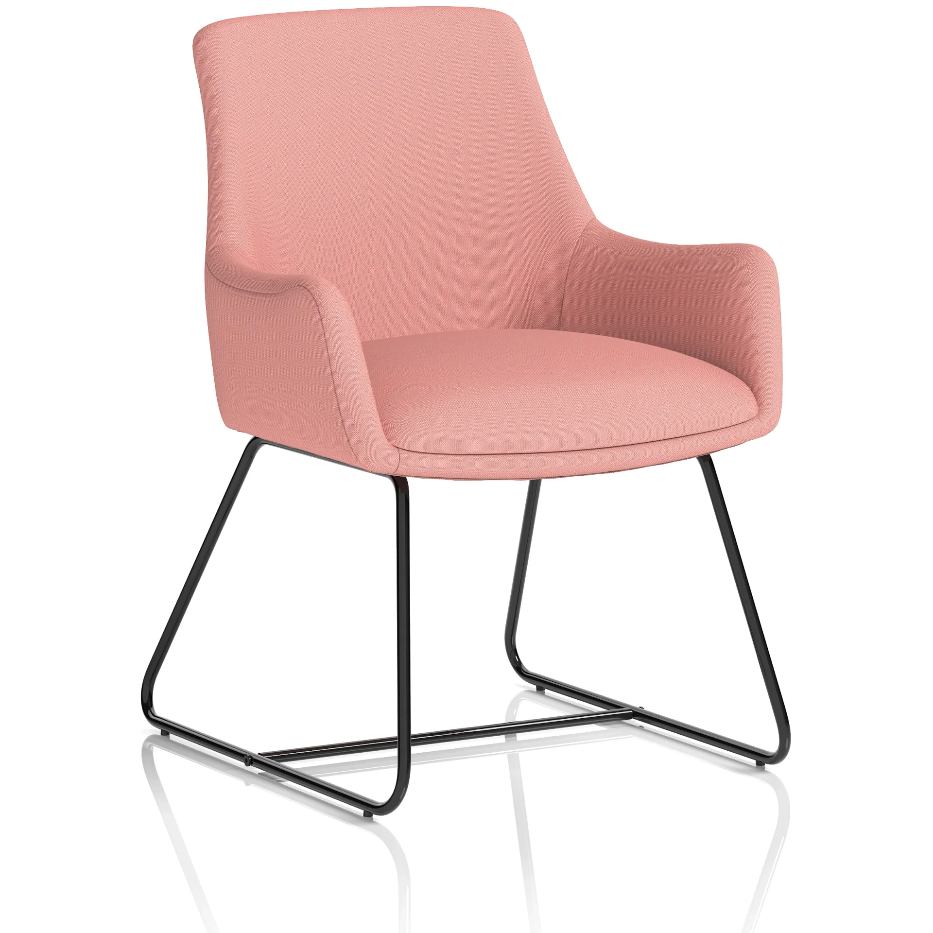 Quote Sculpted Sled Base Office Reception Chair