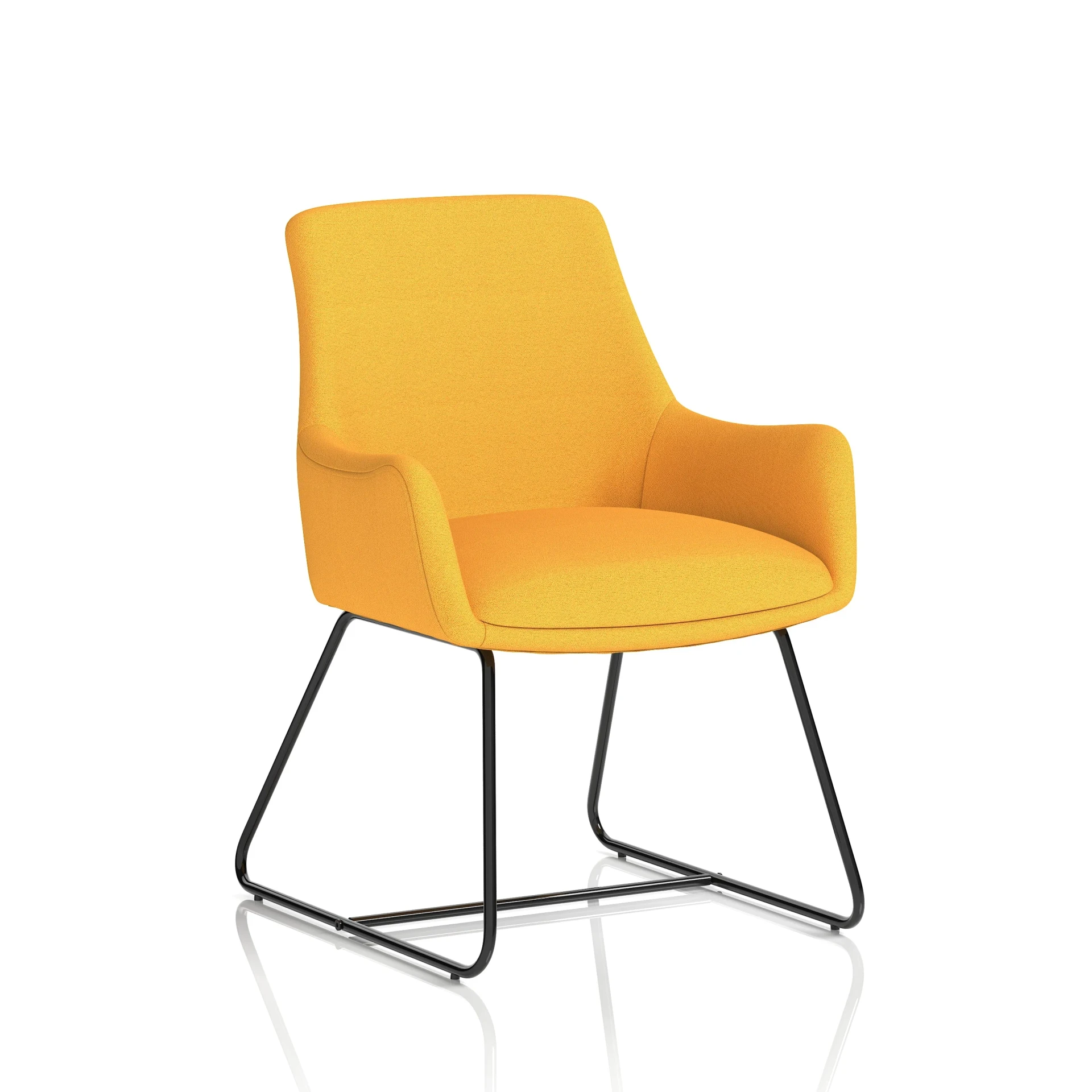 Quote Sculpted Sled Base Office Reception Chair