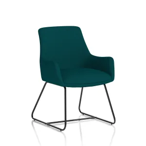 Quote Sculpted Sled Base Office Reception Chair