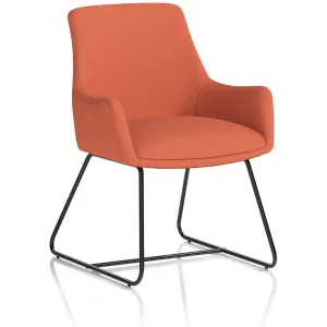 Quote Sculpted Sled Base Office Reception Chair