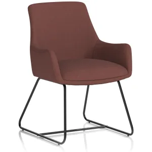 Quote Sculpted Sled Base Office Reception Chair
